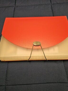 13 pocket file 1" document case red